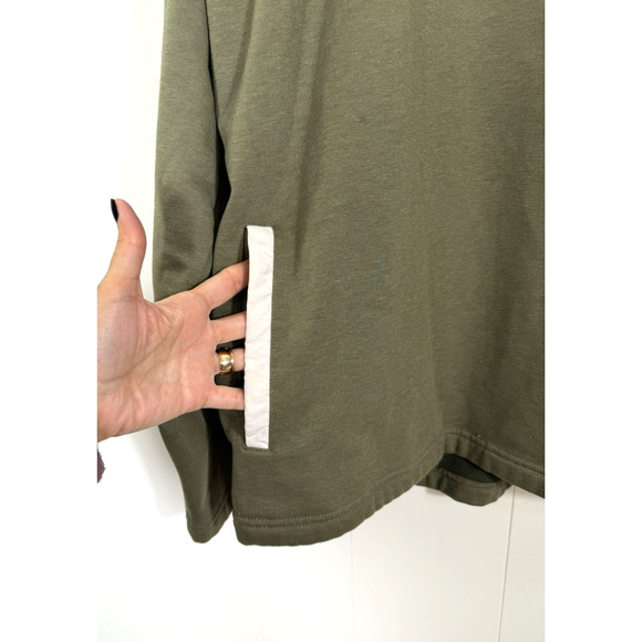 Bonobos Golf 1/4 Zip Slim Fit Pullover Sweatshirt Olive Green Pockets Size Large - Picture 6 of 10